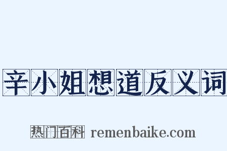 辛小姐想道反义词是什么意思的图片